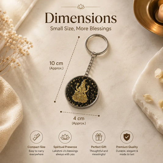 Lakshmi Ji Pyrite Keychain