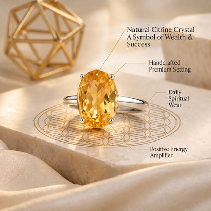 Citrine Ring – Wealth and Success Crystal