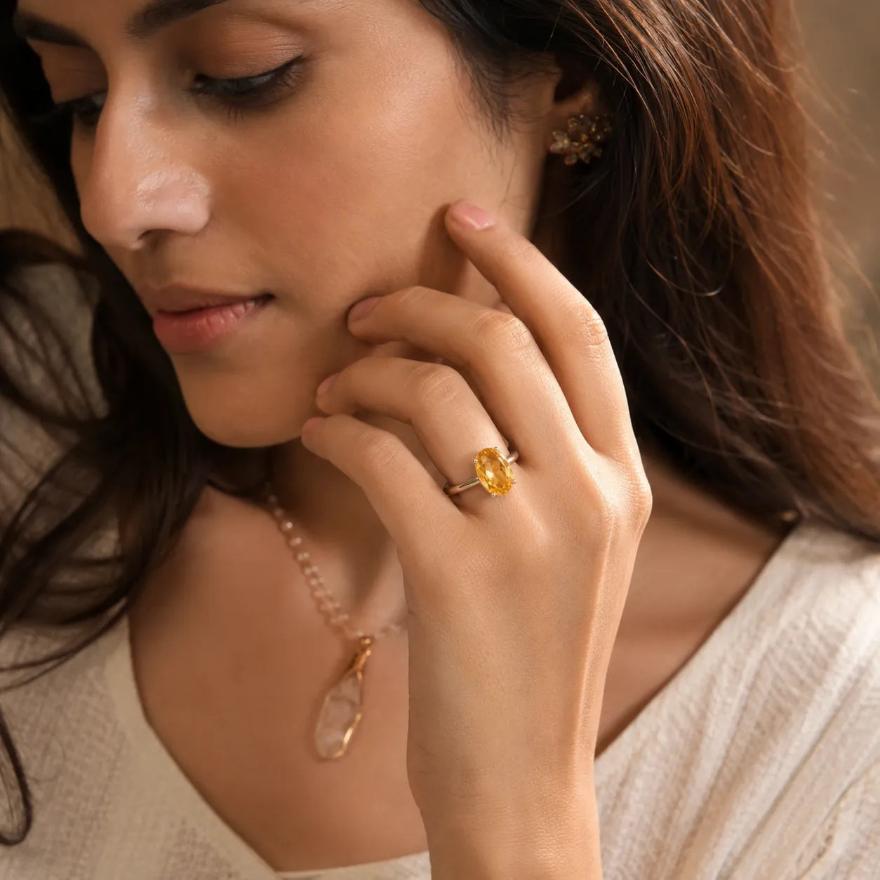 Citrine Ring – Wealth and Success Crystal