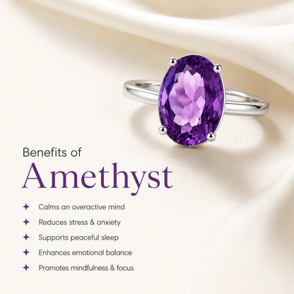 Amethyst Ring – The stone of stress relief energy.