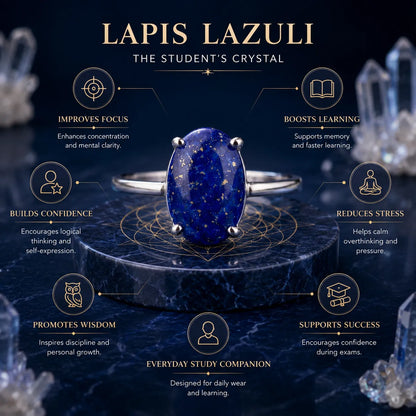 Lapis Lazuli Ring – Students Focus Crystal