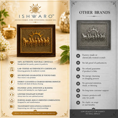 7 Horses on Raw Pyrite Frame