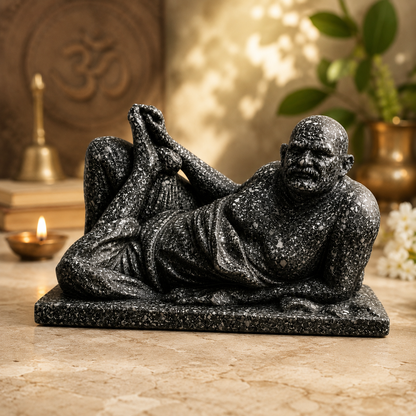 Neem Karoli Baba Pyrite Murti front view