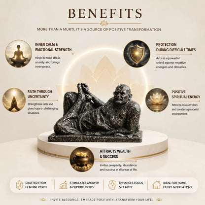 Pyrite Neem Karoli Baba Murti close up