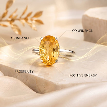 Citrine Ring – Wealth and Success Crystal