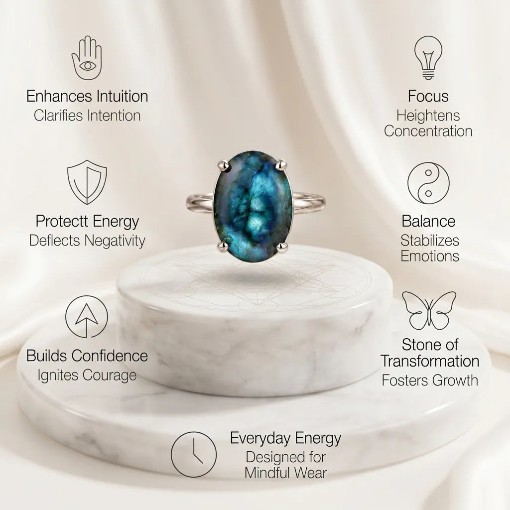 Labradorite Ring – The Stone of emotional strength and inner transformation