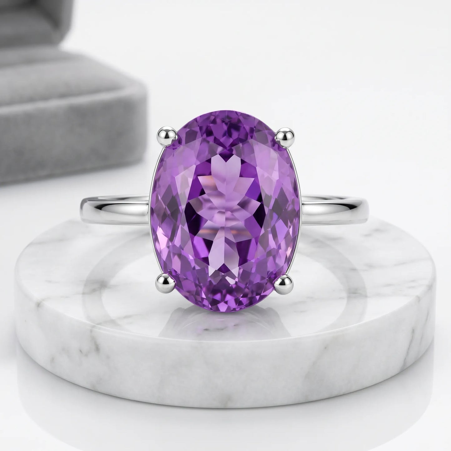 Amethyst Ring – The stone of stress relief energy.