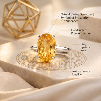 Citrine Ring – Wealth and Success Crystal