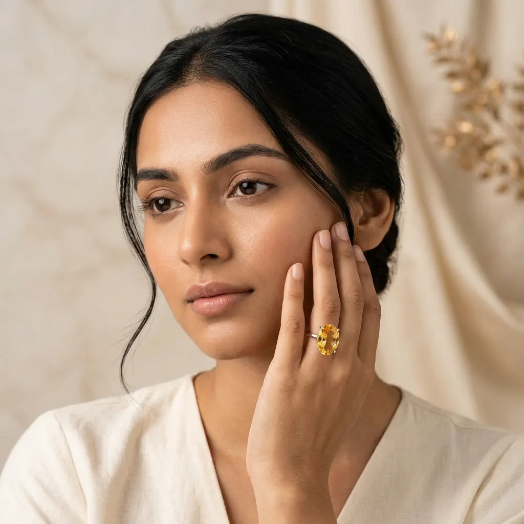 Citrine Ring – Wealth and Success Crystal