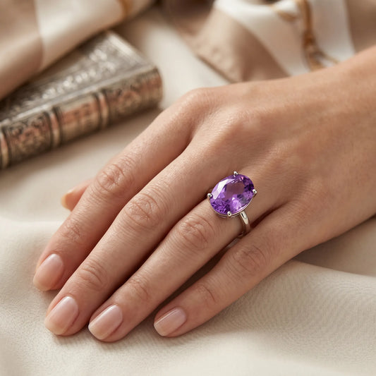 Amethyst Ring – The stone of stress relief energy.