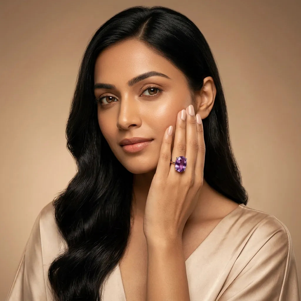 Amethyst Ring – The stone of stress relief energy.