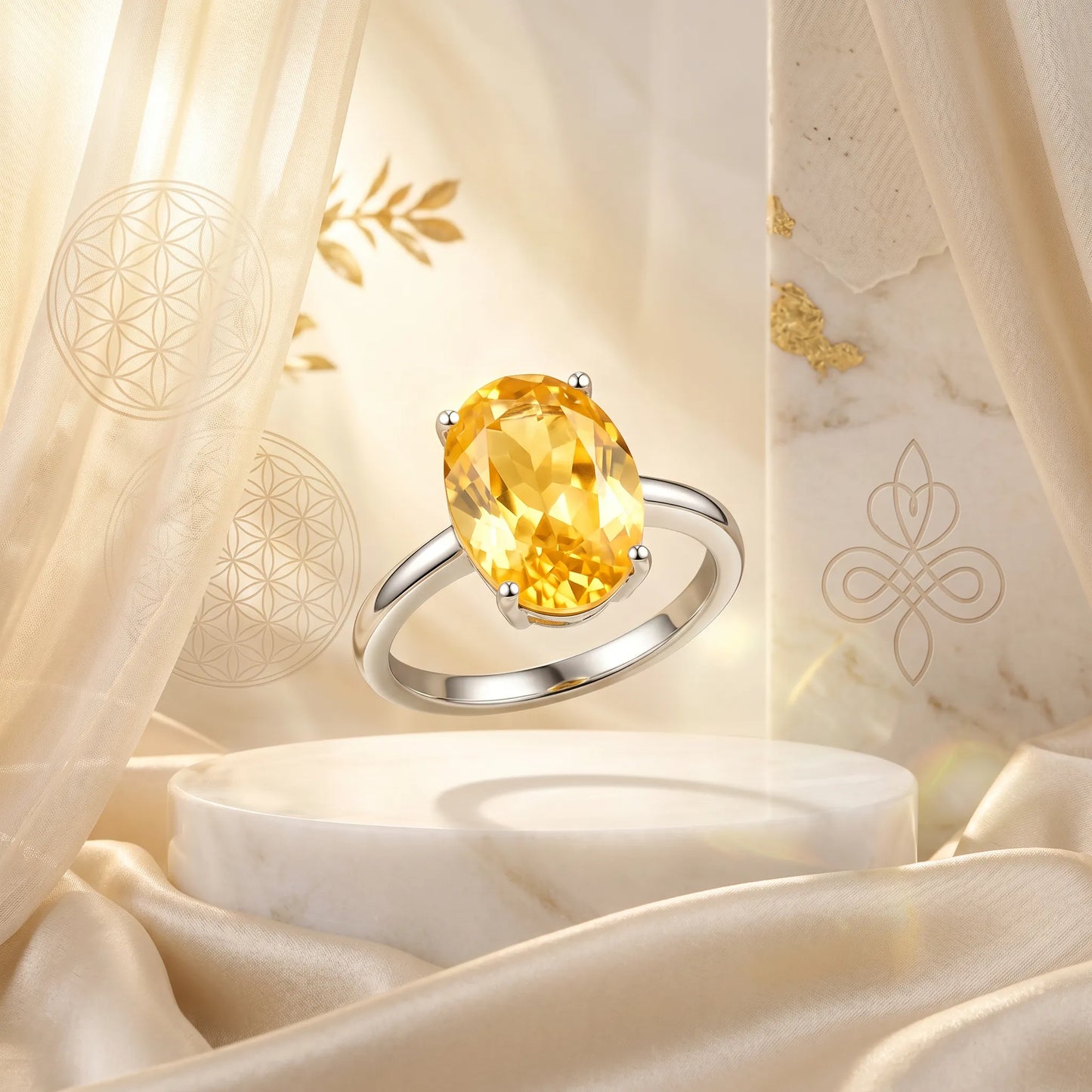 Citrine Ring – Wealth and Success Crystal